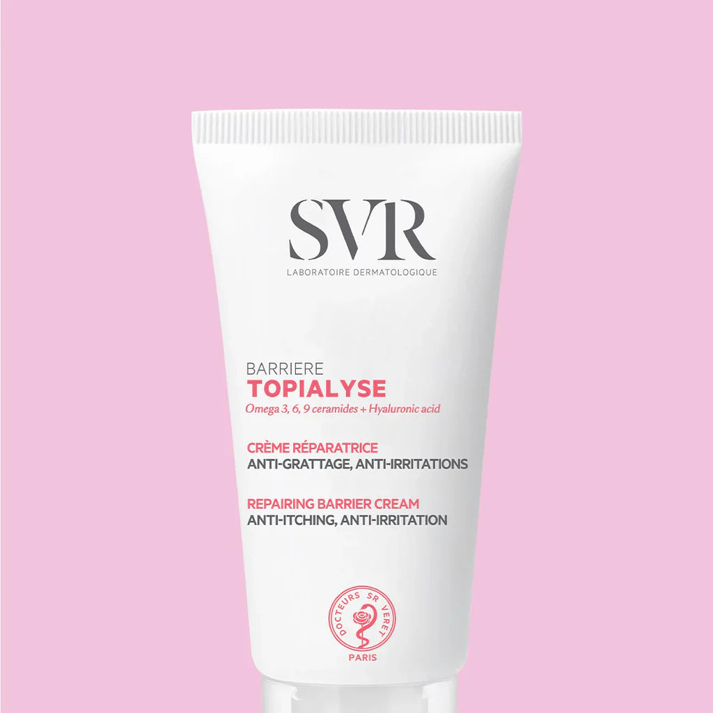 SVR Topialyse Barrière – Crème protectrice et réparatrice pour peaux irritées – Disponible sur La Para du Lac, parapharmacie en ligne N°1 en Tunisie.