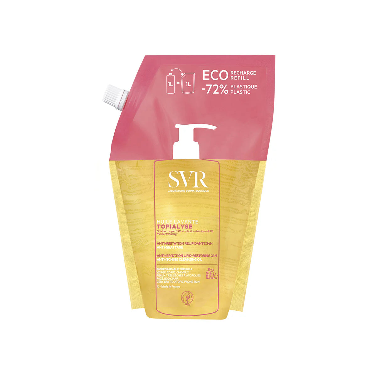 SVR Topialyse Huile Lavante 200ml – Huile nettoyante relipidante pour peaux sensibles – Disponible sur La Para du Lac, parapharmacie en ligne N°1 en Tunisie.