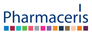 Logo Pharmaceris avec couleurs vives pour soins dermocosmétiques
