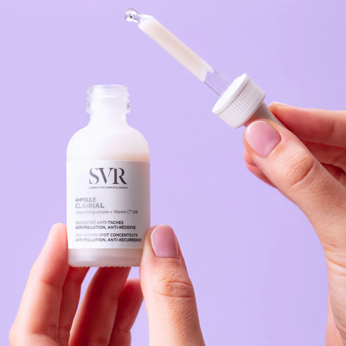 SVR CLAIRIAL Ampoule Anti-taches 30ml – Sérum correcteur anti-taches brunes & teint irrégulier, dispo sur laparadulac.com, parapharmacie en ligne pas chère.