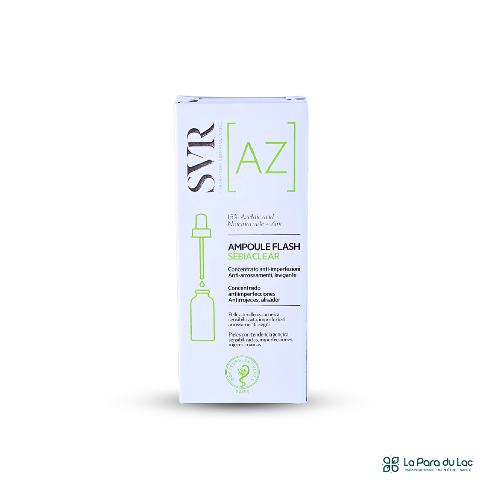 SVR SEBIACLEAR Ampoule Flash | Anti-Imperfections & Éclat Immédiat
Dites adieu aux boutons, pores dilatés et excès de sébum avec SVR SEBIACLEAR Ampoule Flash ! Concentré en niacinamide 5% et zinc, il purifie, matifie et unifie le teint en un temps record. Idéal pour les peaux mixtes à grasses sujettes aux imperfections.
🛒 Disponible sur laparadulac.com, votre parapharmacie en Tunisie au meilleur prix ! 🚀
