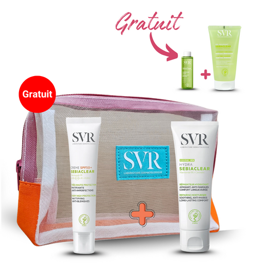 SVR Crème Solaire + Sebiaclear Hydra  + 3 Cadeaux Offerts