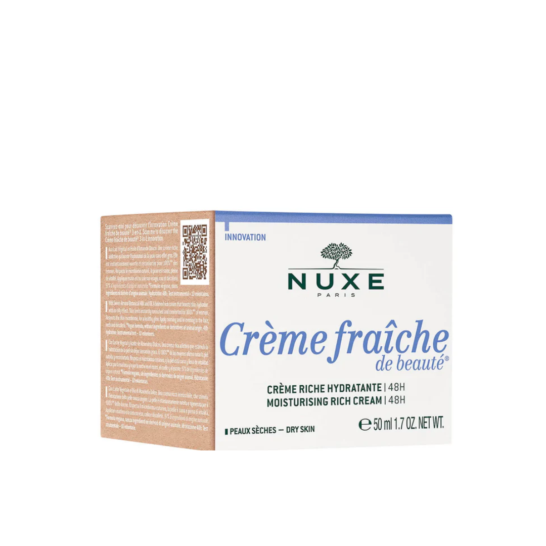 Crème riche NUXE Crème Fraîche de Beauté 50 ml disponible sur laparadulac.com – soin hydratant longue durée en parapharmacie Tunisie