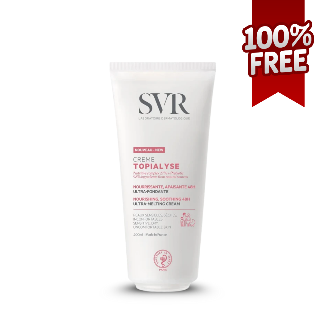 SVR PACK SUN SECURE Brume + Blur crème mousse + crème Topialise 200 ml Gratuite
