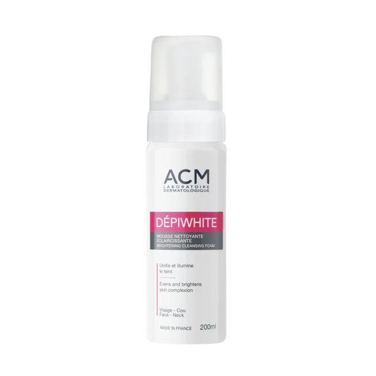 "ACM Dépiwhite mousse nettoyante 200 ml sur laparadulac.com, parapharmacie Tunisie, soin éclaircissant pour un nettoyage doux et efficace du visage."