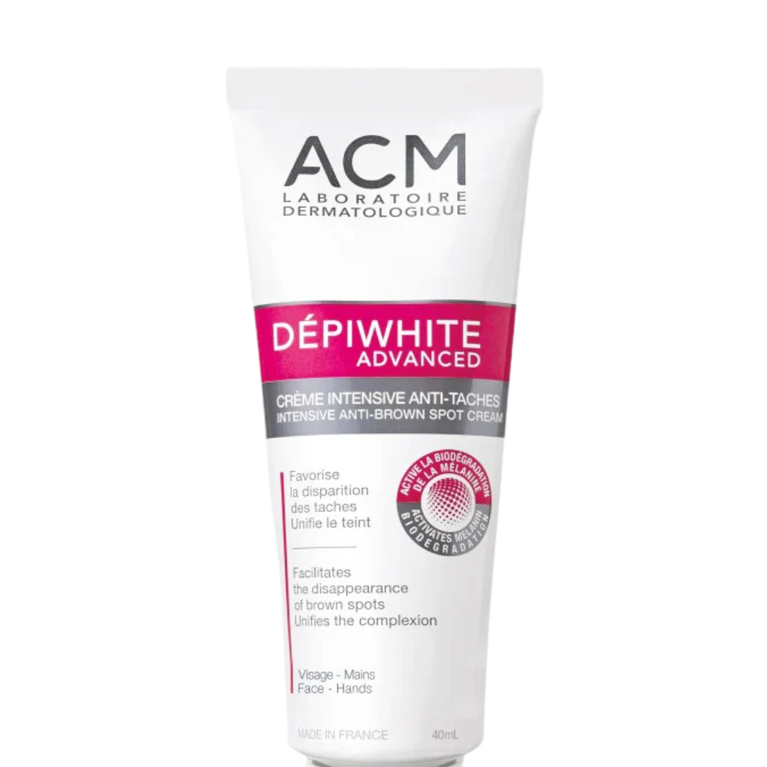 "ACM Depiwhite Advanced crème intensive sur laparadulac.com, parapharmacie Tunisie, soin anti-taches brunes pour un teint unifié et éclatant."