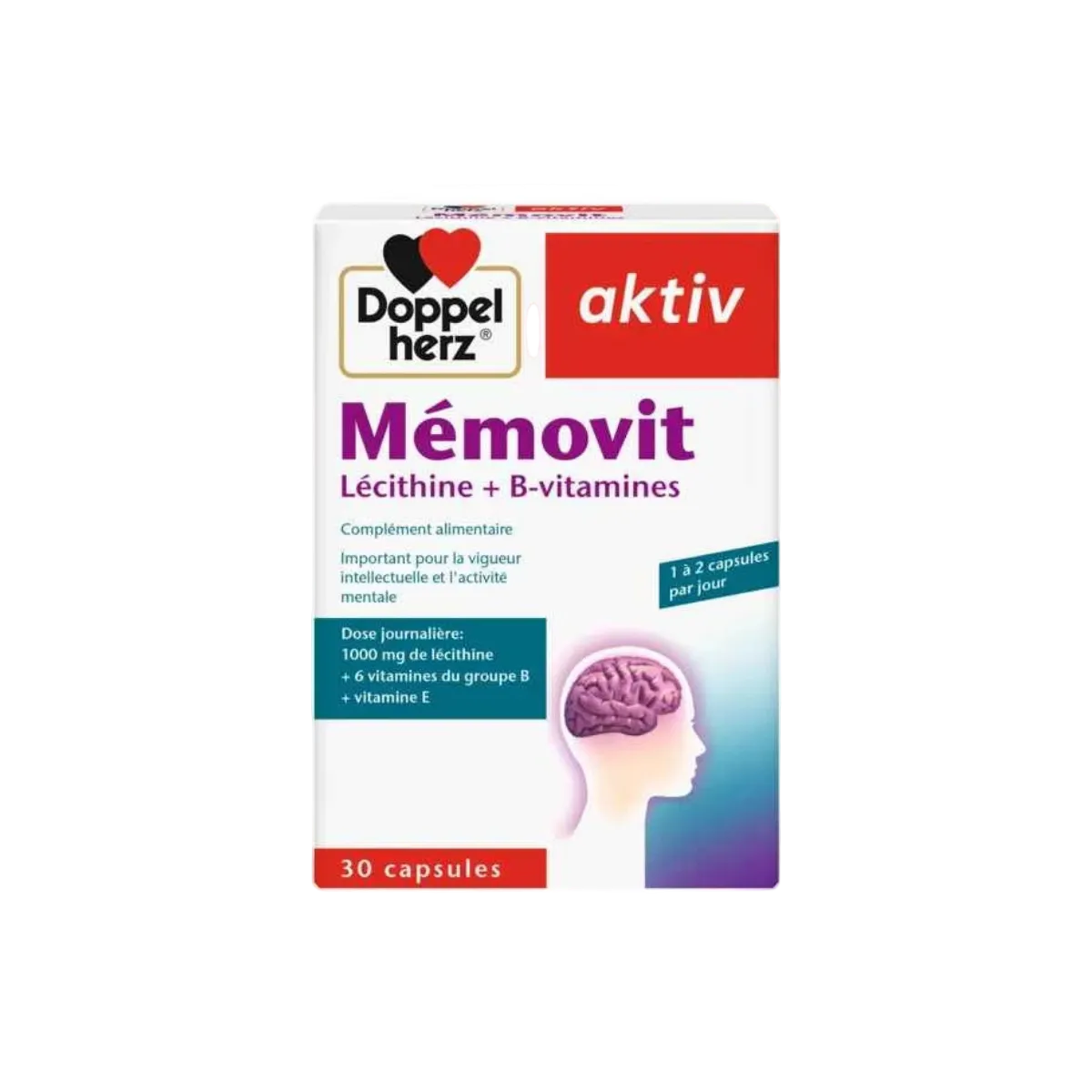 AKTIV Memovit Lécithine + vitamines B – mémoire et concentration – parapharmacie Tunisie