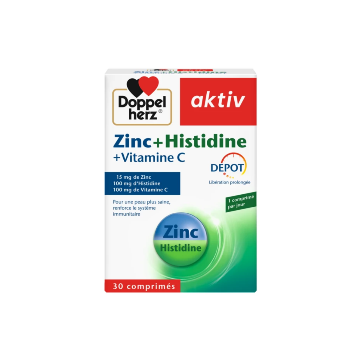 AKTIV Zinc Histidine Vitamine C – complément alimentaire – commande Tunisie laparadulac.com