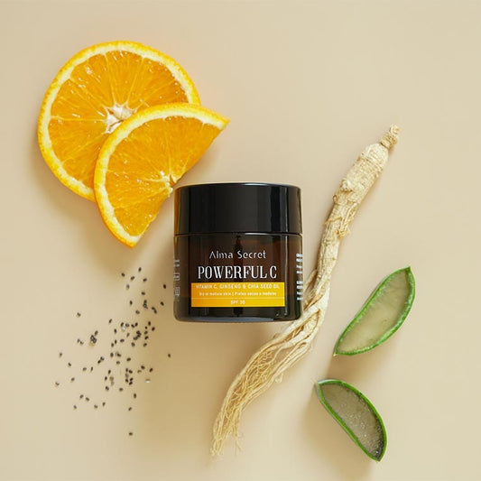 Crème visage ALMA SECRET Powerful C vitamine C chia SPF30 pour éclat du teint et protection UV en Tunisie