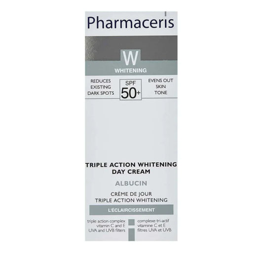 PHARMACERIS Albucin Crème de jour triple action éclaircissement SPF50+ Tunisie original authentique - parapharmacie en ligne La Para Du Lac