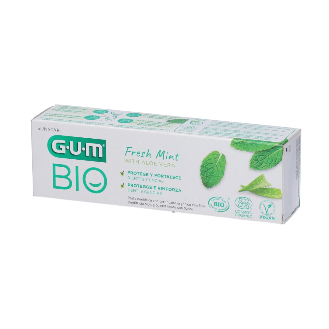 Dentifrice bio GUM menthe fraîche à l’aloe vera, en vente sur laparadulac.com, parapharmacie Tunisie pour hygiène bucco-dentaire naturelle