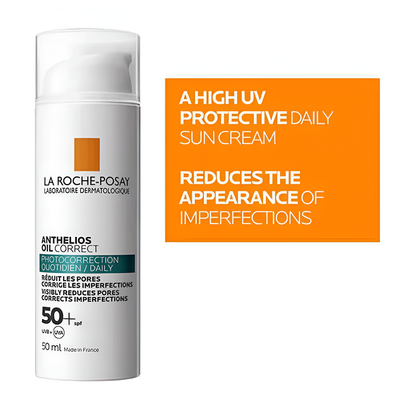 La Roche-Posay Anthelios Oil Correct SPF50+ – Crème solaire peau grasse parapharmacie Tunisie – Achat sur laparadulac.com