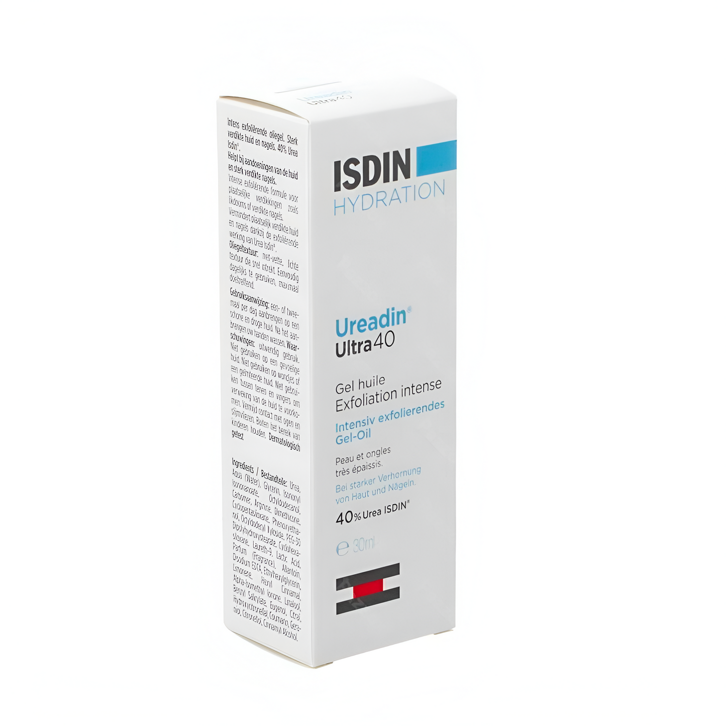 ISDIN UREADIN Ultra 40 Gel-Huile Exfoliant 30 ml – Soin pied et ongles épais. Laparadulac Parapharmacie Tunisie. Disponible sur laparadulac.com