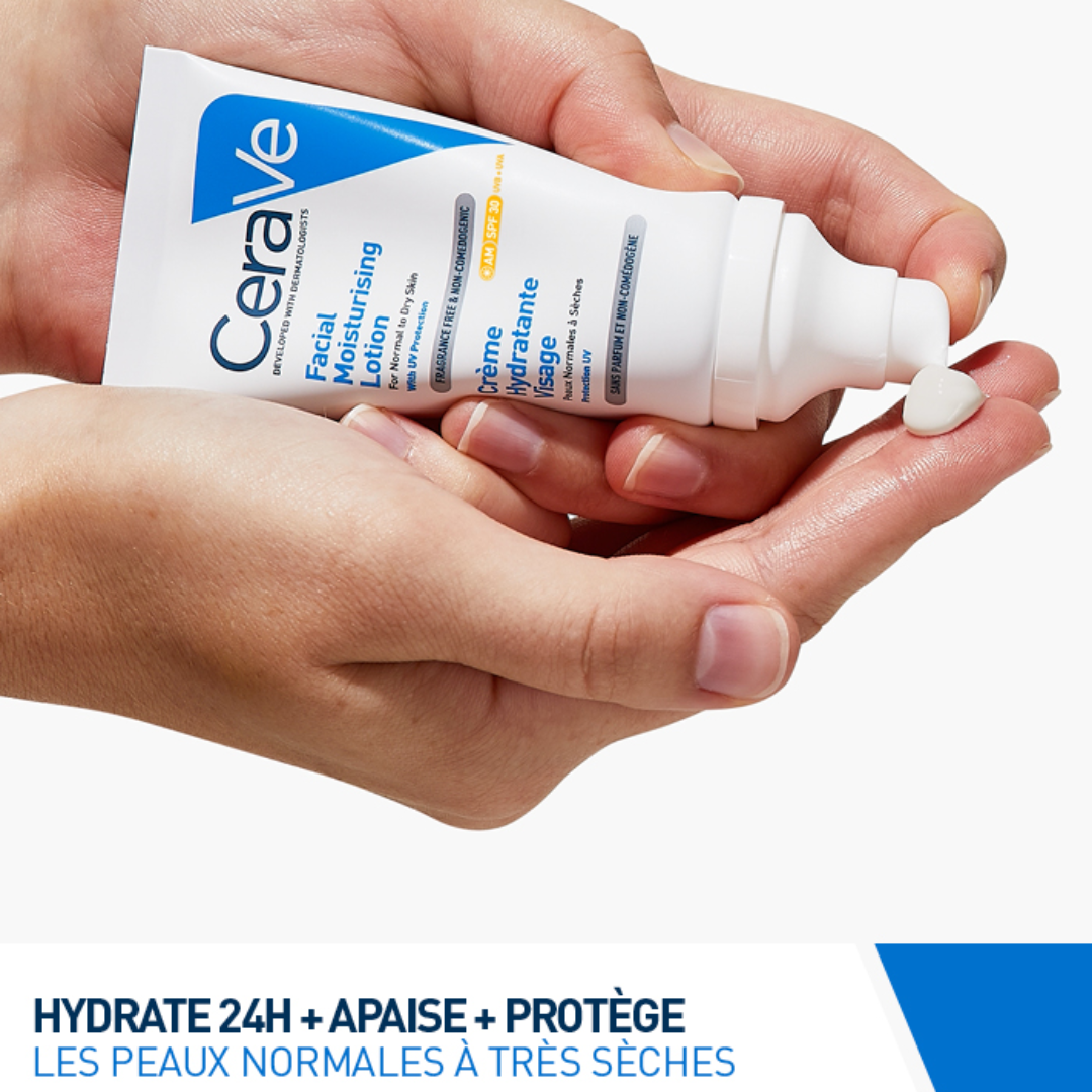 Crème Hydratante Visage SPF30 CeraVe – soin visage hydratant et protecteur solaire – parapharmacie en ligne Tunisie – laparadulac.com