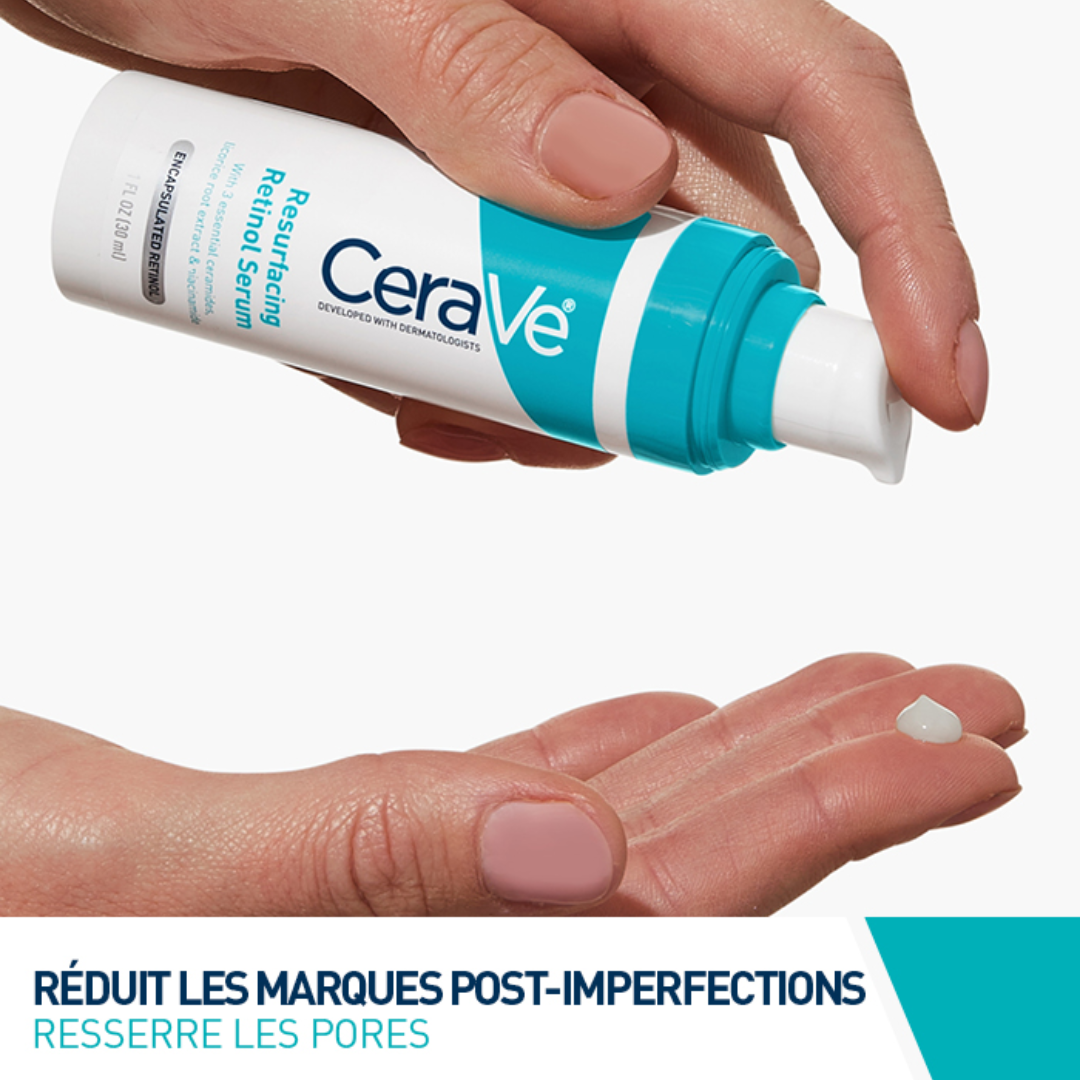 Sérum Rétinol Anti-Marques CeraVe – soin resurfaçant anti-imperfections – parapharmacie en ligne Tunisie – laparadulac.com