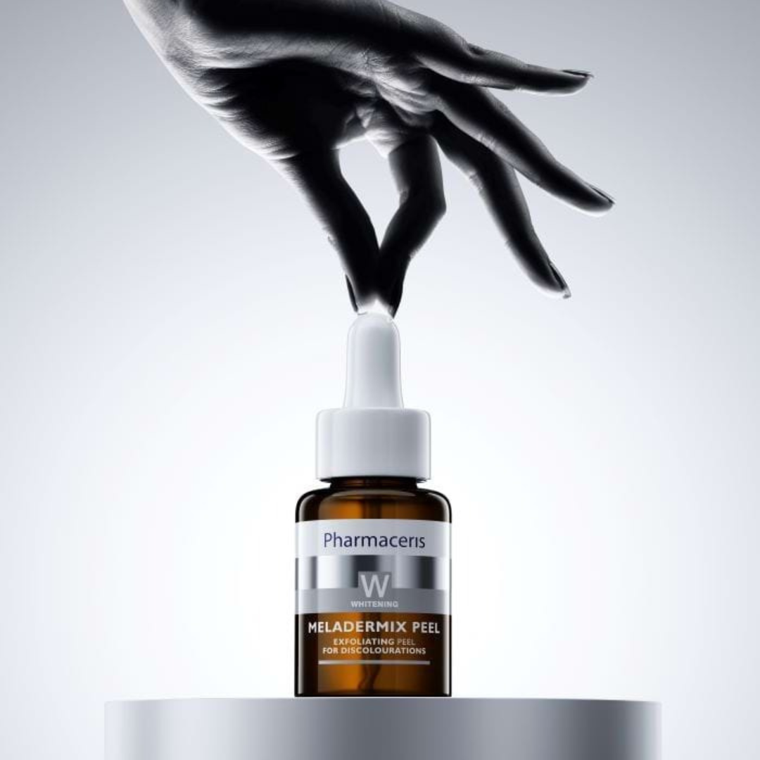 Image du peeling PHARMACERIS Meladermix 30 ml sur laparadulac.com, parapharmacie Tunisie – soin acide éclaircissant et anti-taches pour peaux sensibles.