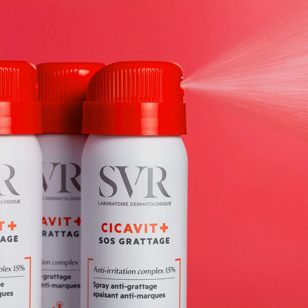 Spray apaisant SVR Cicavit+ Grattage 40ml en vente sur laparadulac.com – parapharmacie Tunisie pour soulager démangeaisons et irritations cutanées.