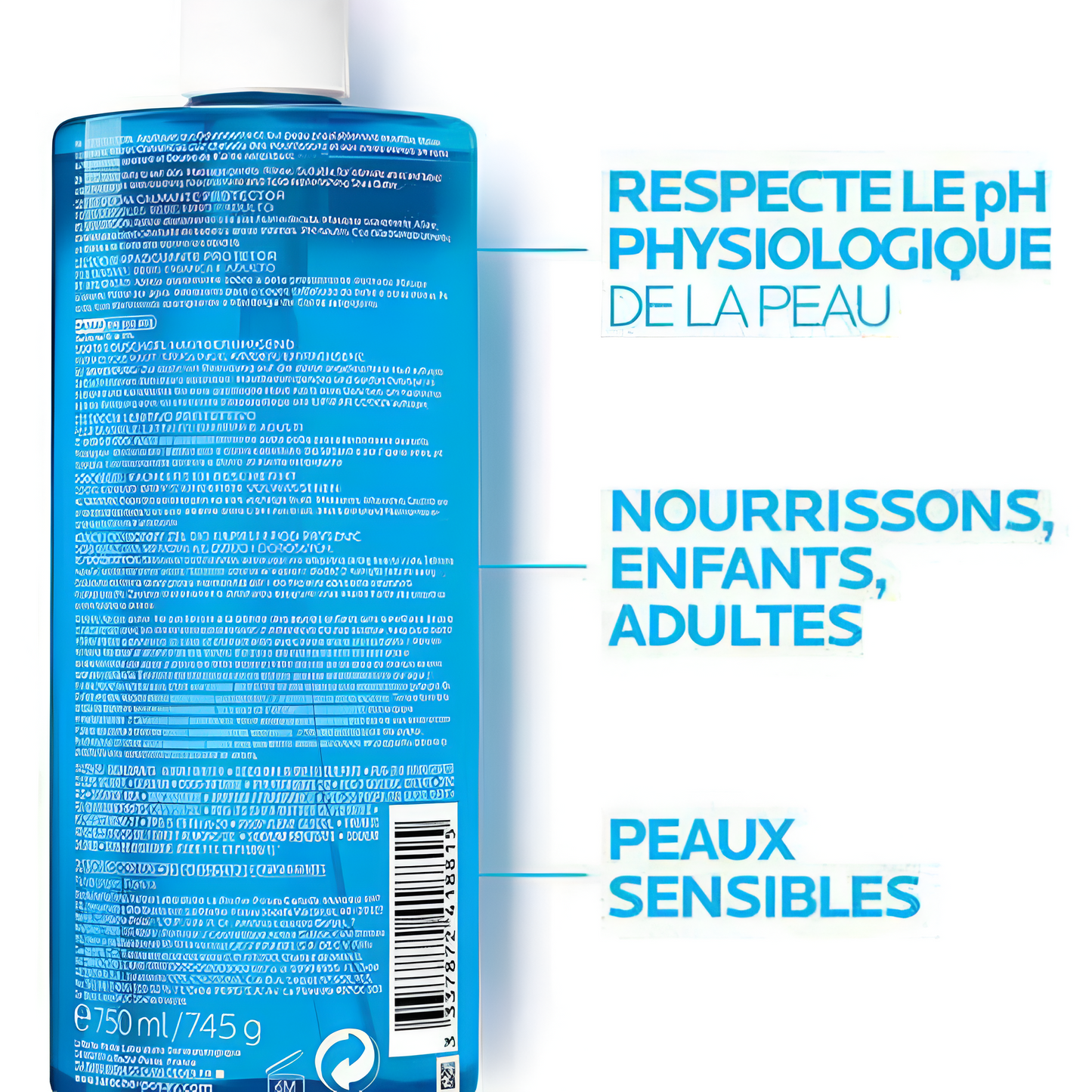 Lipikar Gel Lavant 750 ml La Roche‑Posay – nettoyant doux pour peaux sensibles bébé et adulte – parapharmacie Tunisie – www.laparadulac.com