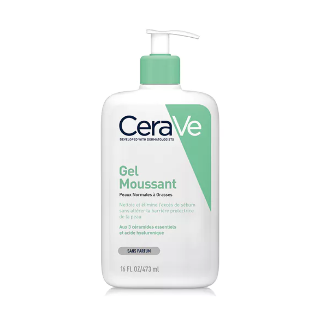 Gel Moussant CeraVe – nettoyant moussant visage et corps peaux grasses – parapharmacie en ligne Tunisie – laparadulac.com