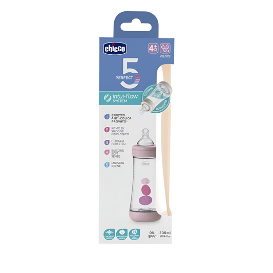 Biberon Chicco Perfect 5 300ml anti-colique dès 4 mois – disponible sur laparadulac.com parapharmacie Tunisie