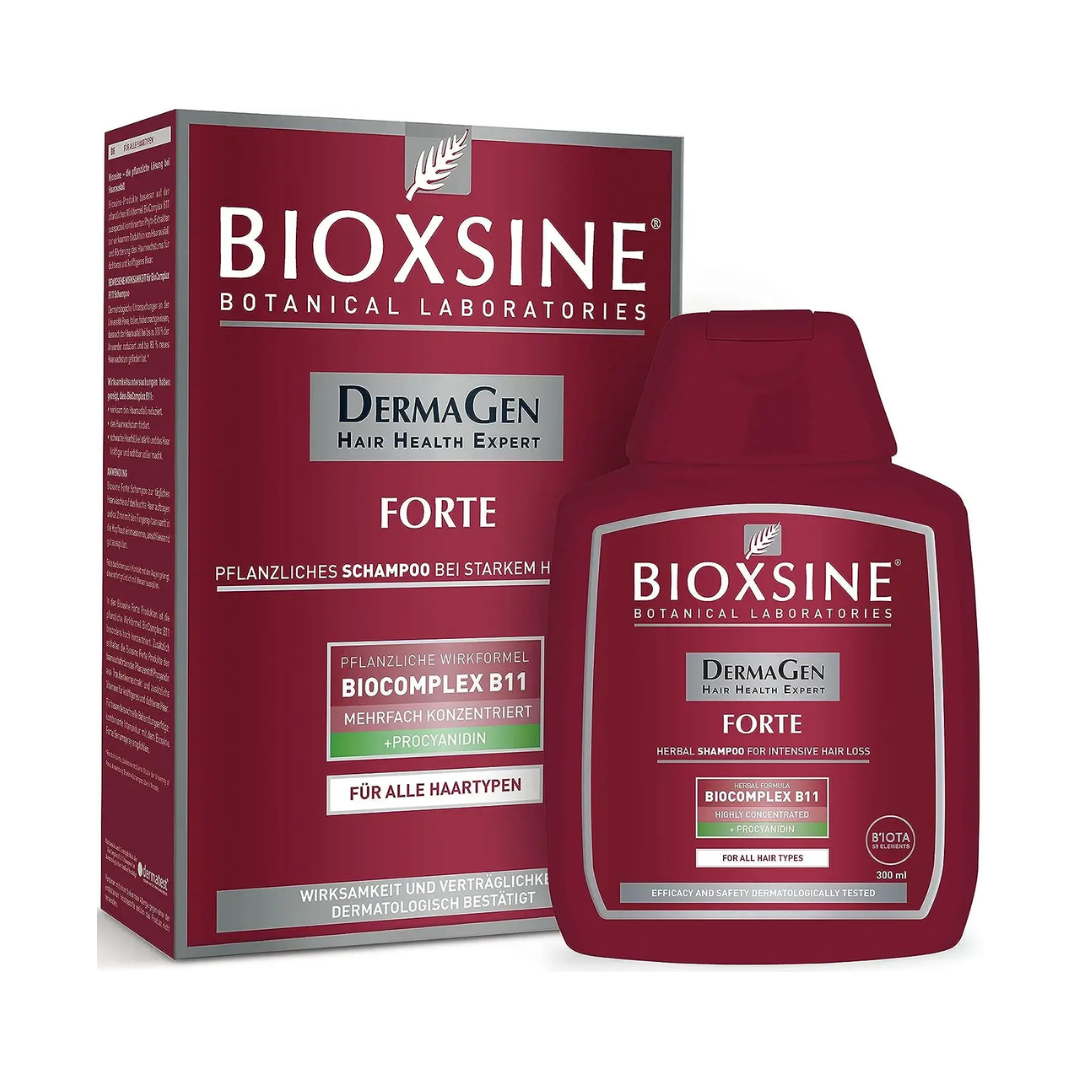Bioxsine Forte Shampooing 300 ml sur laparadulac.com, parapharmacie Tunisie : formule végétale liposome et BioComplexe B11 pour chute intense et cuir chevelu sensible.