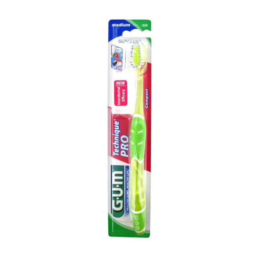 Brosse à dents GUM Technique Pro Medium 528, laparadulac.com, parapharmacie Tunisie, nettoyage précis et élimination de la plaque