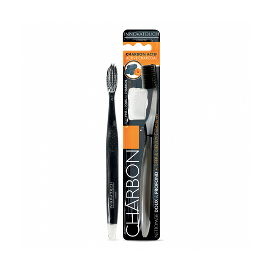 Brosse à dents charbon Innovatouch filaments ultrafins nettoyage profond anti taches et mauvaise haleine parapharmacie Tunisie sur laparadulac.com
