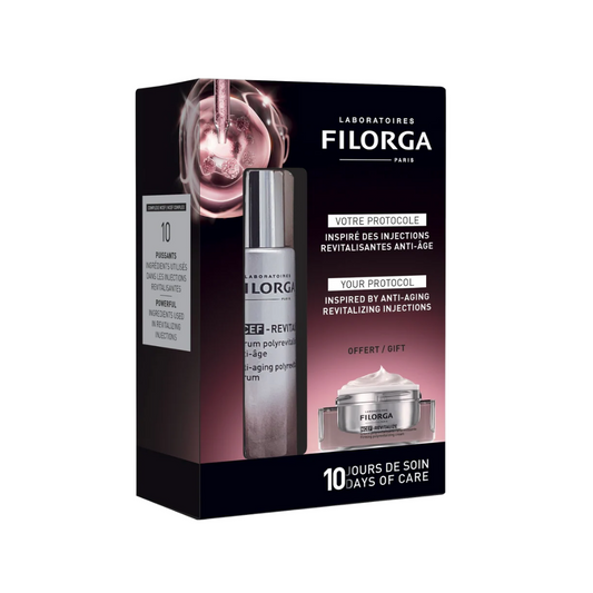 Coffret anti-âge FILORGA NCEF Revitalize disponible sur laparadulac.com – parapharmacie Tunisie pour une peau jeune, lumineuse et raffermie.