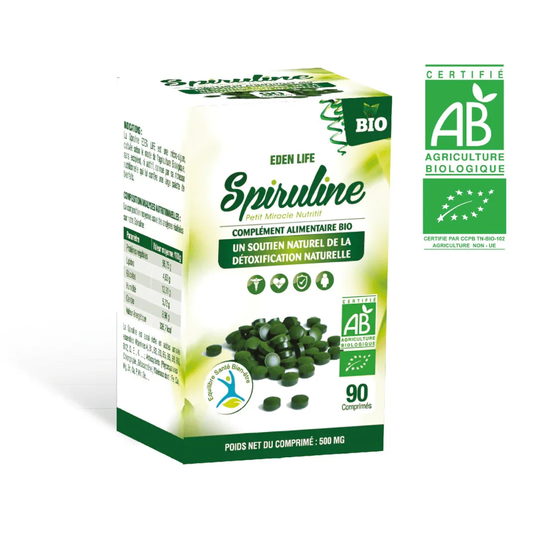 EDEN LIFE Spiruline Bio Tunisie original authentique - parapharmacie en ligne La Para Du Lac