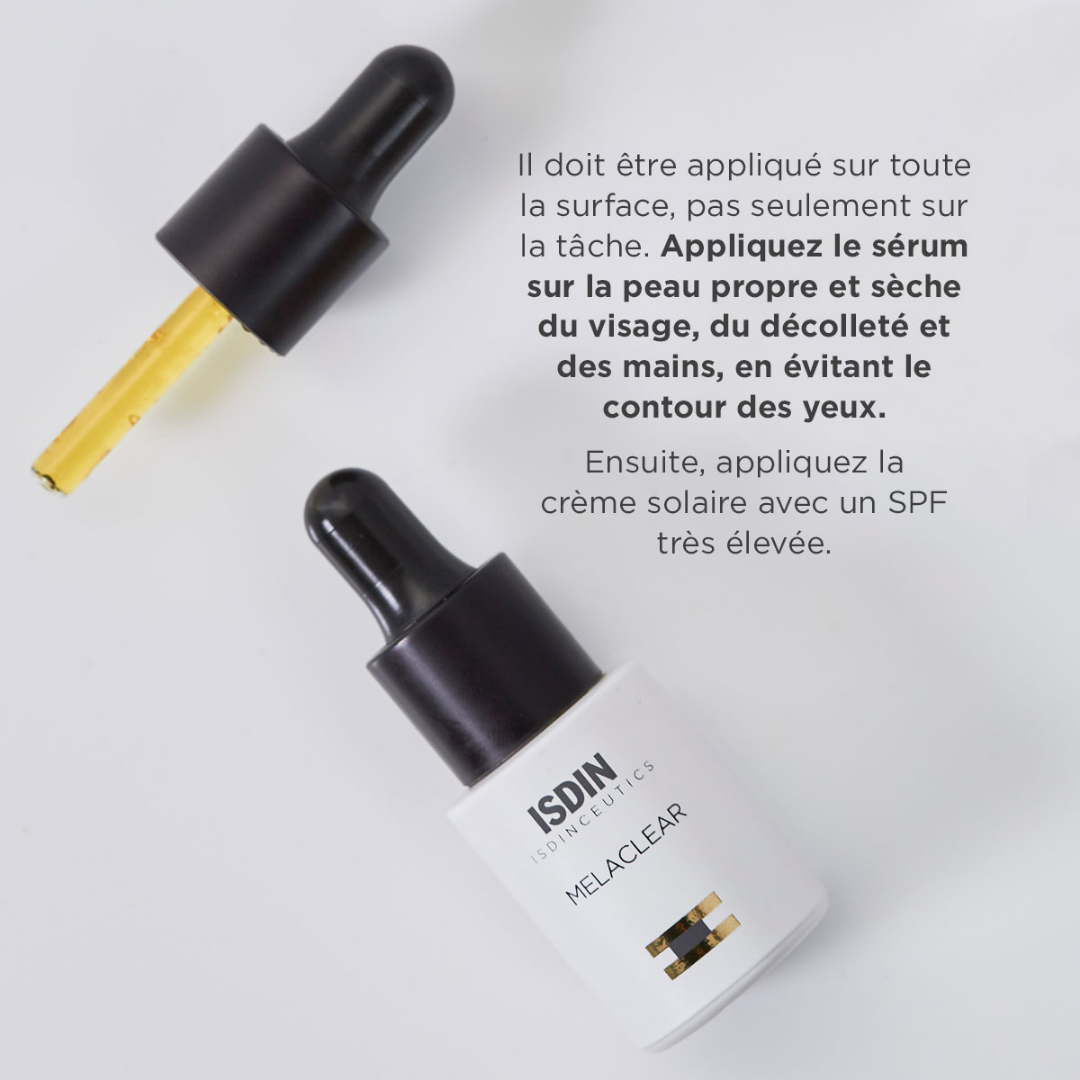ISDIN Melaclear sérum correcteur unifiant 15ml – Disponible sur laparadulac.com – Laparadulac Parapharmacie Tunisie.