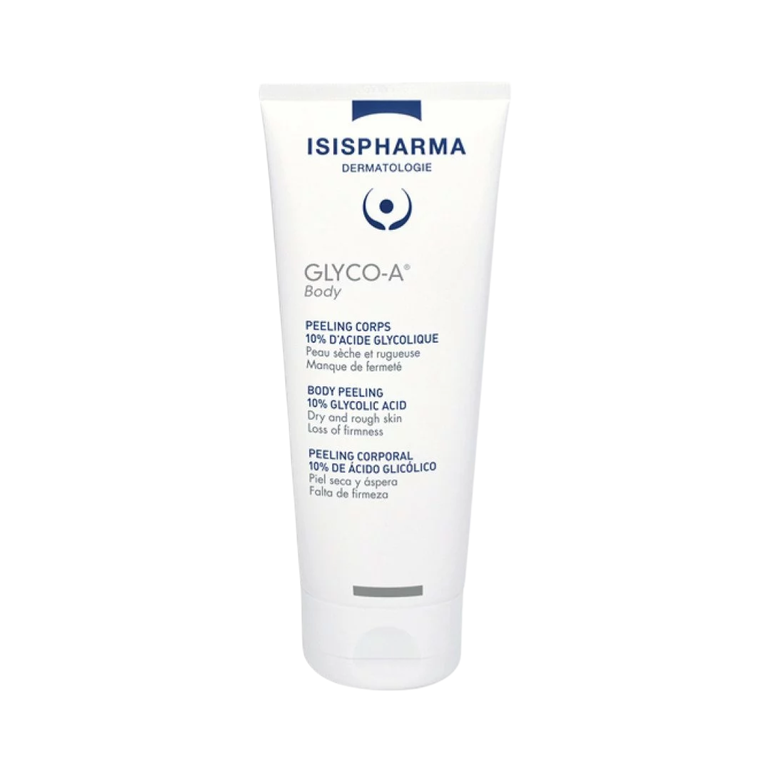 ISISPHARMA Glyco-A Body Peeling Corps Tunisie – lait corps exfoliant à l’acide glycolique, soin peeling dermatologique anti-taches et anti-rugosités, hydratant et lissant peau, dermocosmétique française ISISPHARMA, parapharmacie en ligne Tunisie Lac 2, produits Glyco-A originaux pas cher Tunisie, acheter Glyco-A Body ISISPHARMA en Tunisie sur laparadulac.com