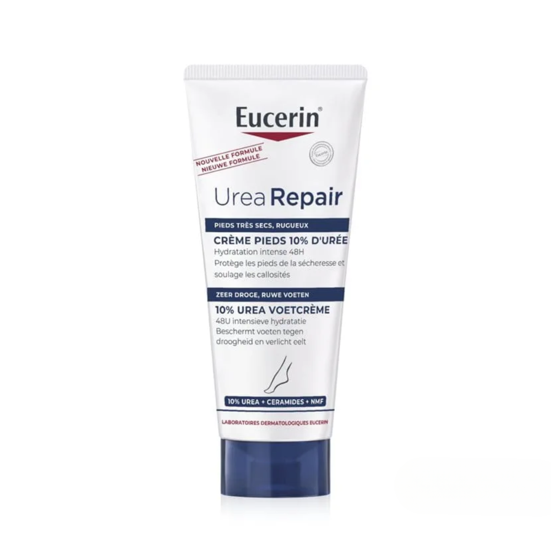 EUCERIN UreaRepair Plus Crème Pieds Tunisie – crème pieds réparatrice et nourrissante à l’urée, soin intensif contre la sécheresse et les callosités, dermocosmétique Eucerin, parapharmacie en ligne Tunisie Lac 2, produits EUCERIN originaux pas cher Tunisie, acheter crème pieds UreaRepair en Tunisie sur laparadulac.com