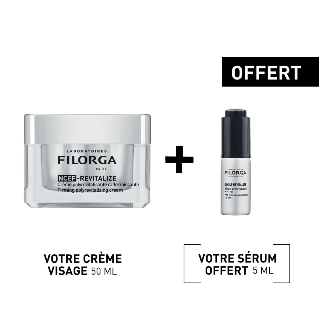 Coffret FILORGA NCEF crème et sérum offert disponible sur laparadulac.com – parapharmacie Tunisie pour une peau revitalisée et éclatante.