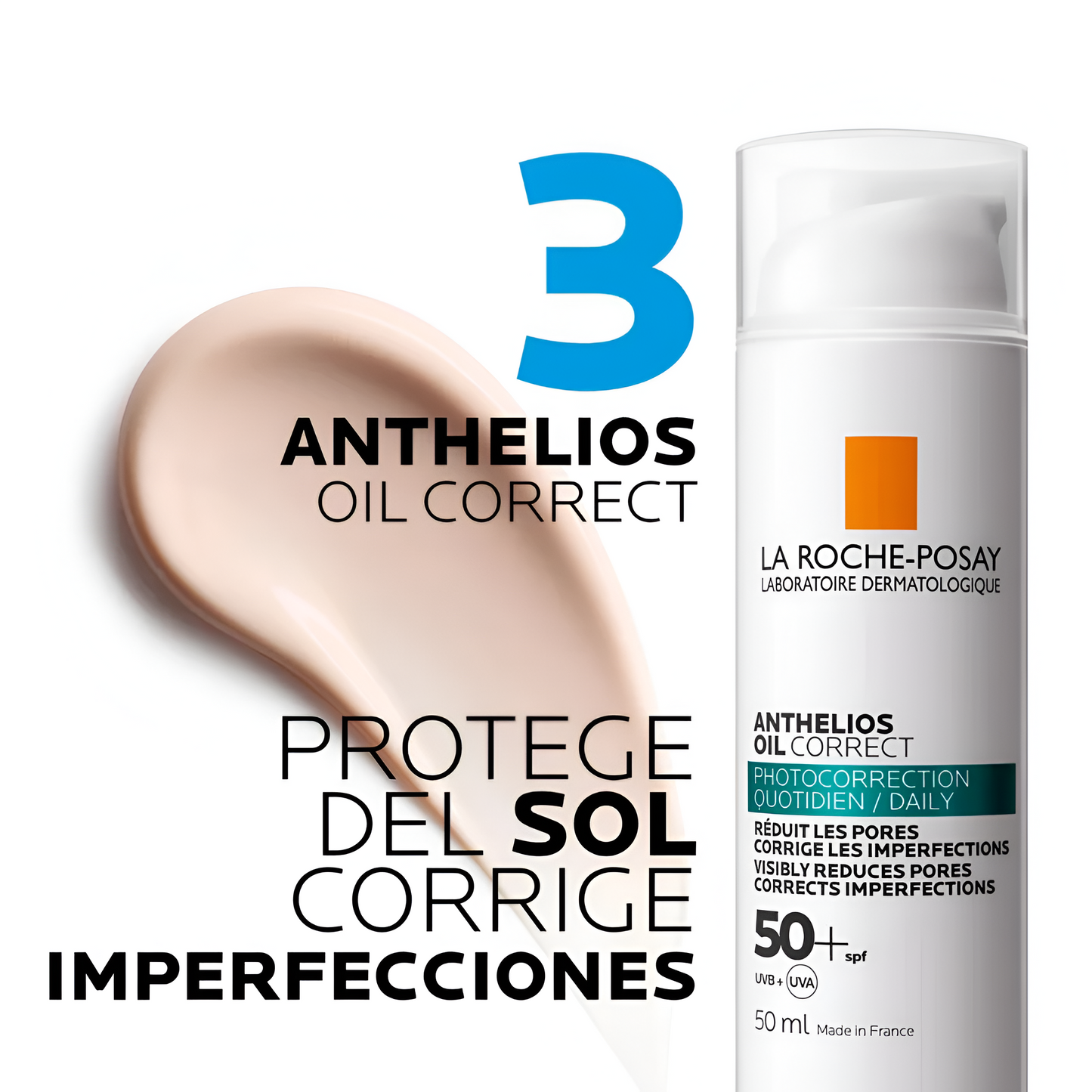 La Roche-Posay Anthelios Oil Correct SPF50+ – Crème solaire peau grasse parapharmacie  Tunisie – Achat sur laparadulac.com