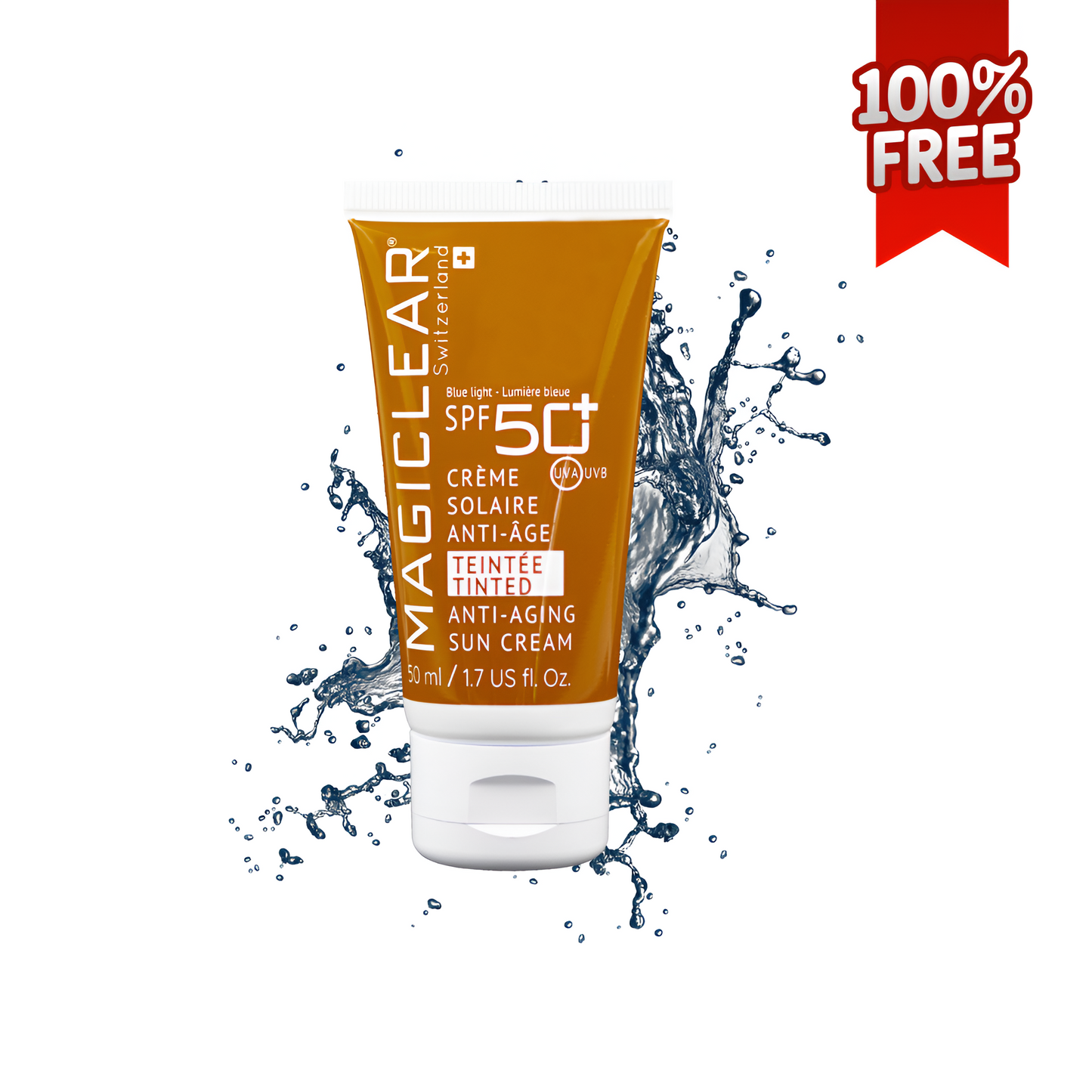 Offre spéciale duo anti-âge et crème solaire teintée SPF50+ gratuite – disponible sur laparadulac.com, Laparadulac Parapharmacie MAGICLEAR Tunisie.