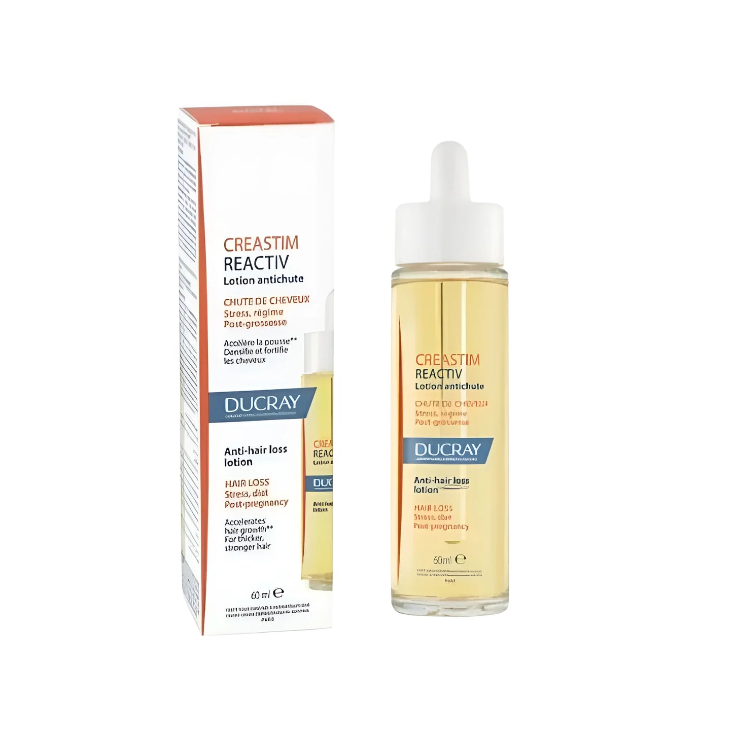 DUCRAY Creastim Reactiv Lotion Antichute + Anaphase Shamp Offert Tunisie original authentique - parapharmacie en ligne La Para Du Lac
