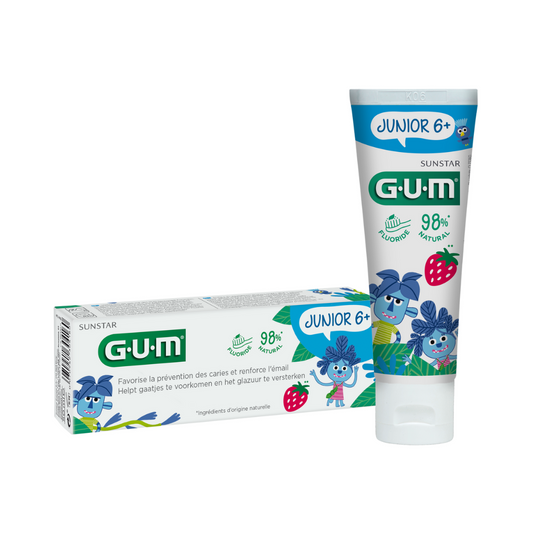 GUM Junior Gel Dentifrice 6+ 50ml disponible sur laparadulac.com, parapharmacie Tunisie pour enfants à la recherche d’un soin dentaire adapté