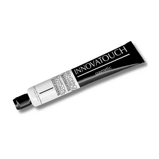 Dentifrice Innovatouch au charbon actif sans fluor, laparadulac.com, parapharmacie Tunisie, pour blancheur naturelle et haleine fraîche