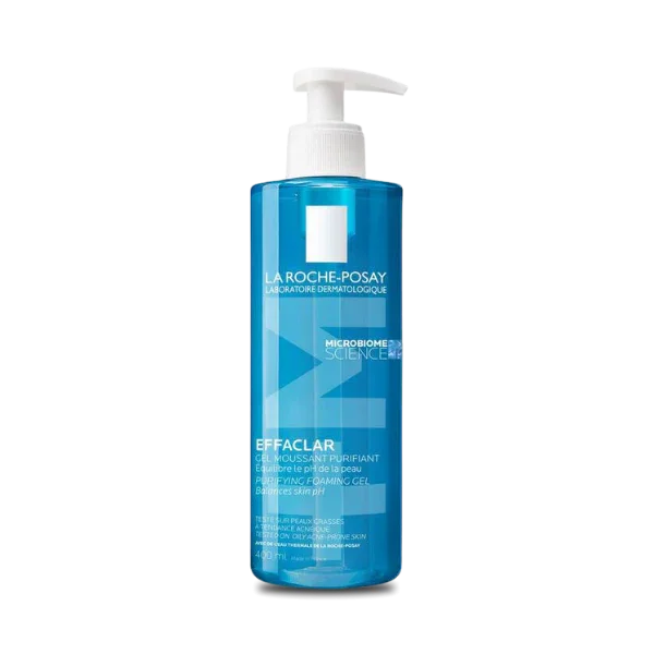 La Roche-Posay Effaclar Gel Moussant Purifiant 400ml, nettoyant visage équilibrant pH, peaux grasses | La Para Du Lac