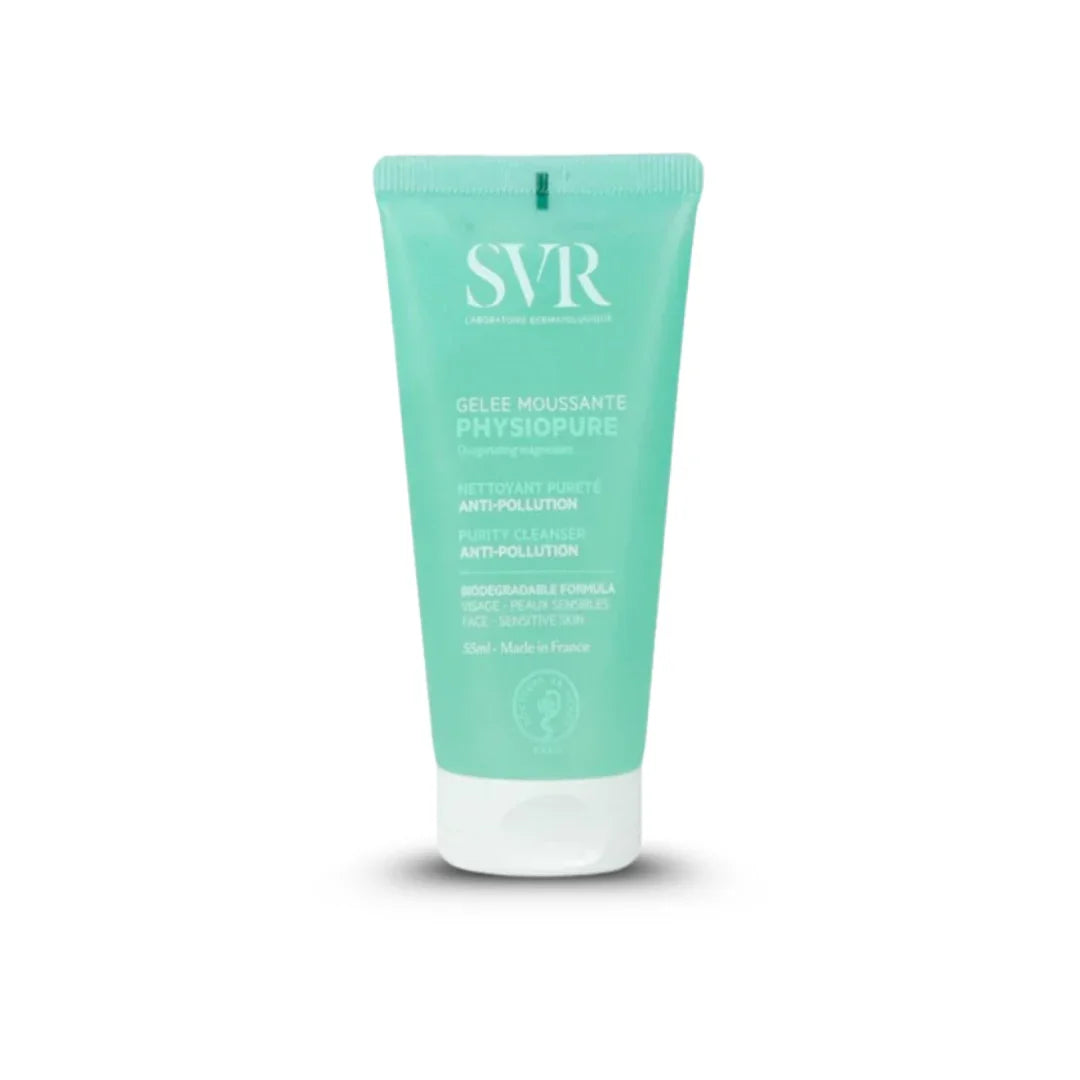 SVR Physiopure Gelee Moussante 55ml, nettoyant pureté anti-pollution pour peau sensible, original authentique | La Para Du Lac