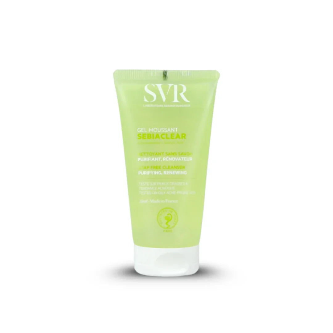 SVR Sebiaclear Gel Moussant 200ml, nettoyant purifiant sans savon pour peaux grasses, original authentique | La Para Du Lac