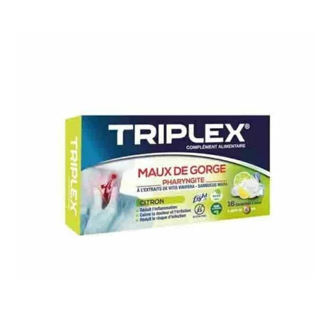 Triplex Maux de Gorge Citron, complément alimentaire anti-inflammatoire, original authentique, livraison rapide Lac Tunis | La Para Du Lac