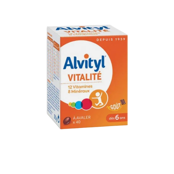 ALVITYL VITALITE A AVALER IMMUNITE SANS IODE / 40 CP Tunisie original authentique - parapharmacie en ligne La Para Du Lac