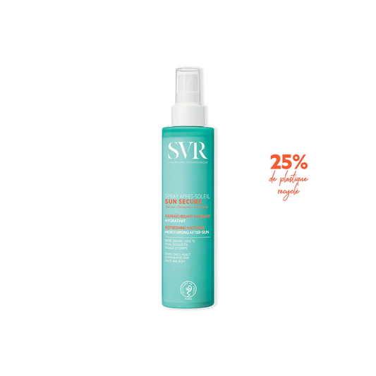 SVR SUN SECURE Spray Après-Soleil | Apaisement & Hydratation Intense
Rafraîchissez et apaisez votre peau après l’exposition solaire avec SVR SUN SECURE Spray Après-Soleil. Sa formule hydratante et réparatrice soulage les peaux échauffées, prévient le vieillissement prématuré et prolonge le bronzage. Idéale pour les peaux sensibles après une longue journée au soleil.
🛒 Disponible sur laparadulac.com, votre parapharmacie en Tunisie au meilleur prix ! 🚀