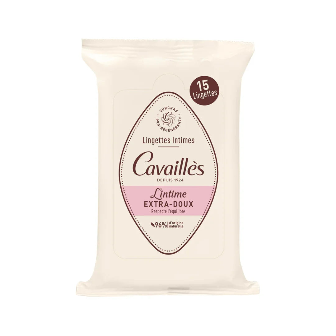 ROGÉ CAVAILLÈS Lingettes Intimes 15 Pièces Tunisie original authentique - parapharmacie en ligne La Para Du Lac
