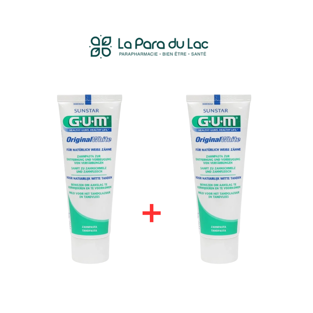 Duo pack GUM Original White disponible en Tunisie sur laparadulac.com parapharmacie