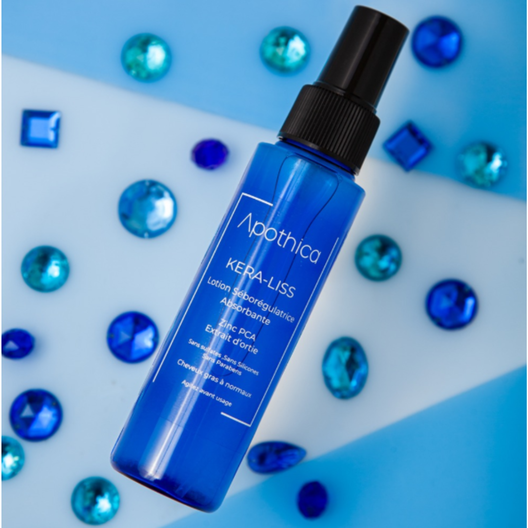 Lotion séborégulatrice cheveux gras Apothica Kera-Liss 100ml, parapharmacie Tunisie laparadulac.com.