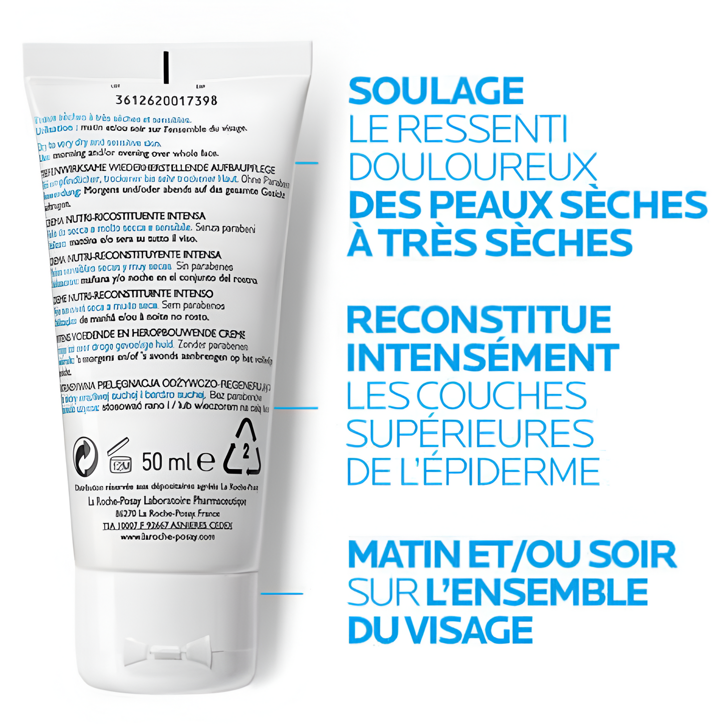 La Roche-Posay NUTRITIC INTENSE Crème – soin végétal nourrissant visage peau sèche – parapharmacie en ligne Tunisie – laparadulac.com