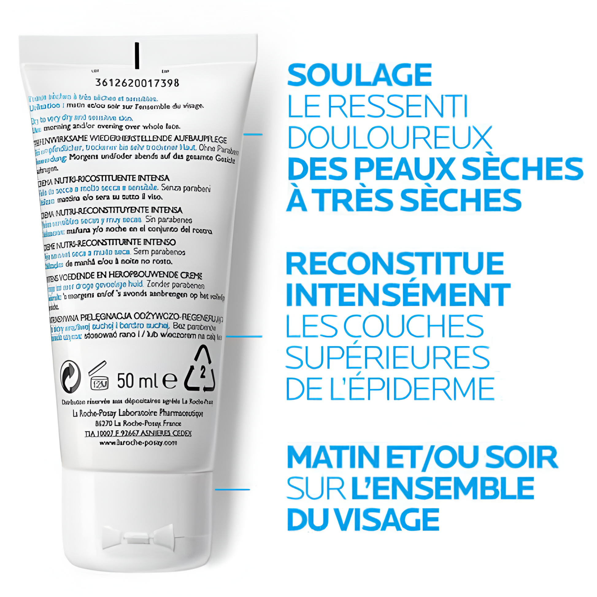 La Roche-Posay NUTRITIC INTENSE Crème – soin végétal nourrissant visage peau sèche – parapharmacie en ligne Tunisie – laparadulac.com