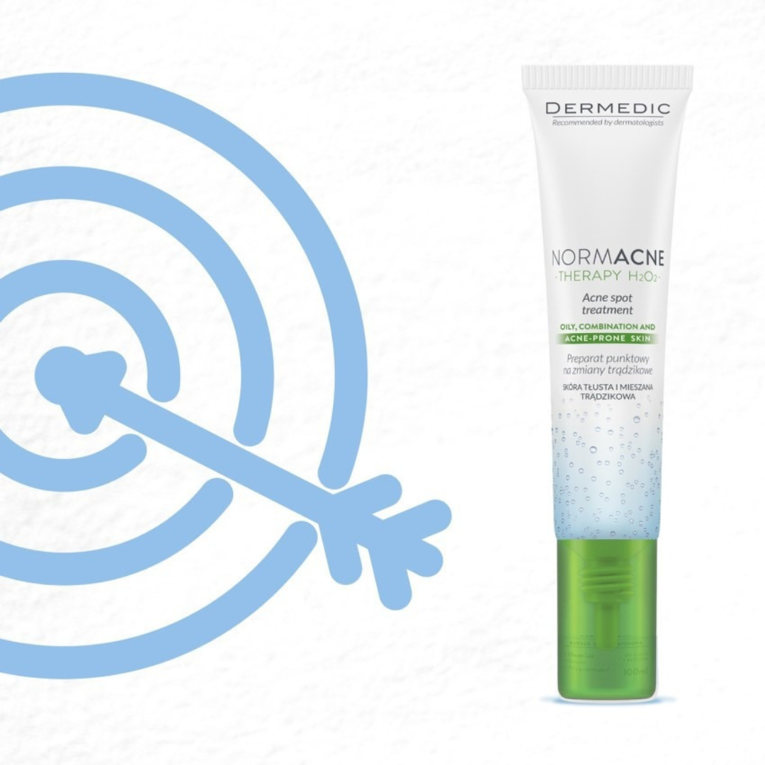 Soin local anti-acné Dermedic Normacne Therapy H2O2, en vente sur laparadulac.com, parapharmacie Tunisie.